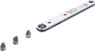 Special Bit Ratchet | extra thin | 6.3 mm (1/4") Drive | incl. 4 special bits 