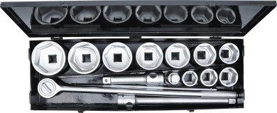 Set utičnih ključeva | 25 mm (1") | 36 - 80 mm | 15 kom. 