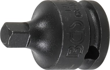 Adapter udarowego klucza nasadowego | gniazdo czworokątne 10 mm (3/8") - trzpień czworokątny 6,3 mm (1/4") 