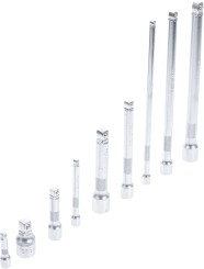 Tippförlängnings-sats | 6,3 mm (1/4"), 10 mm (3/8"), 12,5 mm (1/2") | 9 delar 
