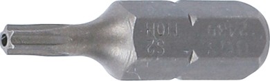 Ponta | Comprimento 25 mm | Entrada de sextavado externo 6,3 mm (1/4") | Perfil T (para Torx) com perfuração T10 