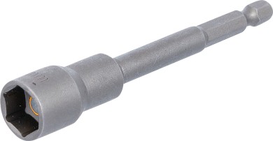 Cheie tubulară ataşabilă 6 colțurială, extra lungă | pentru maşini de găurit | Antrenare 6 colțuri exterior 6,3 mm (1/4") | 13 mm 
