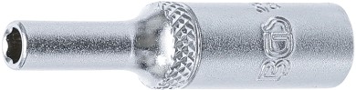 Llave de vaso Super Lock, larga | entrada 6,3 mm (1/4") | 4 mm 