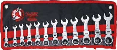 Ratchet Combination Wrench Set | extra short | 8 - 19 mm | 12 pcs. 
