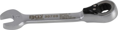 Ratchet Combination Wrench | short | reversible | 9 mm 