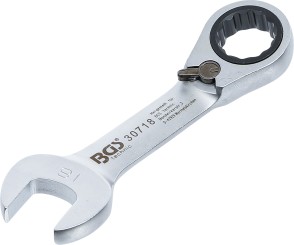 Ratchet Combination Wrench | short | reversible | 18 mm 