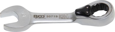 Ratchet Combination Wrench | short | reversible | 19 mm 