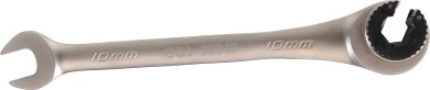 Skralde-gaffelringnøgle | åben | 10 mm 