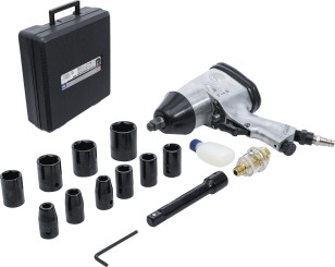 Air Impact Wrench with Tool Set | 12.5 mm (1/2") | 312 Nm | 16 pcs. 