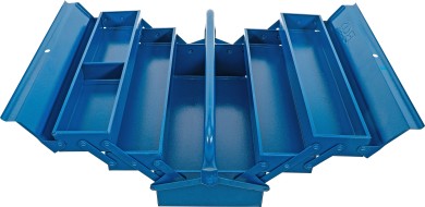Caixa de ferramentas de metal | vazio | 420 x 200 x 200 mm | 5 compartimentos 