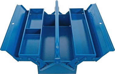 Caixa de ferramentas de metal | vazio | 420 x 200 x 150 mm | 3 compartimentos 