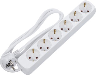 Multiple Socket | 6 outlets | cable length 1.4 m | 3 x 1.5 mm² | IP 20 