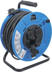 Cable Reel | 50 m | 3 x 1,5 mm² | 4 Socket Outlets with Sealing Cap | IP 44 | 3500 W 