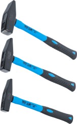 Machinist's Hammer Set | Fibreglas Shaft | DIN 1041 | 300 / 500 / 800 g | 3 pcs. 
