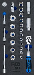Inserção para carrinho de ferramentas 1/3: Conjunto de chaves de caixa | 10 mm (3/8") | 26 peças 