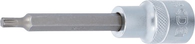 Douilles à embouts | longueur 100 mm | 12,5 mm (1/2") | profil cannelé (pour RIBE) M5 