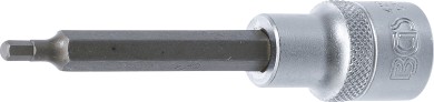 Dopsleutelbit | lengte 100 mm | 12,5 mm (1/2") | binnenzeskant 4 mm 