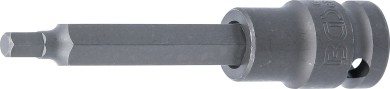 Kraftig bittop | længde 100 mm | 12,5 mm (1/2") | indvendig sekskant 6 mm 