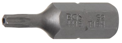 Ponta | Comprimento 30 mm | Entrada de sextavado externo 8 mm (5/16") | Perfil T (para Torx) com perfuração T15 