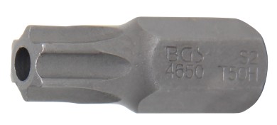 Bit | Længde 30 mm | udvendig sekskant 10 mm (3/8") | T-profil (til Torx) med hul T50 