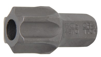 Bit | Längd 30 mm | Yttre sexkant 10 mm (3/8") | T-Profil (för Torx) med borrning T70 