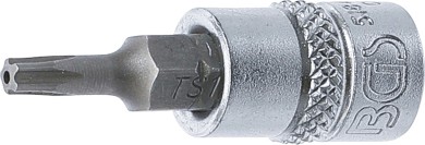 Punta de vaso | entrada 6,3 mm (1/4") | T-Star (para Torx Plus) con perforación TS15 