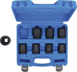 Conjunto de encaixes para chave de caixa de impacto | Entrada de quadrado interno de 20 mm (3/4") | 22 - 38 mm | 8 peças 