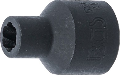 Spiral-profil-topnøgle-indsats / skrueudtrækker | 12,5 mm (1/2") | 8 mm 
