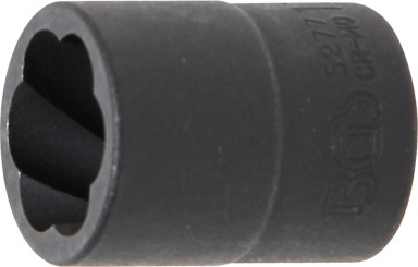 Spiral-profil-topnøgle-indsats / skrueudtrækker | 10 mm (3/8") | 17 mm 