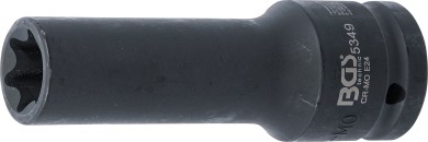 Llave de vaso de impacto E-Torx, larga | entrada 20 mm (3/4") | E24 mm 