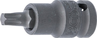 Kracht dopsleutelbit | lengte 55 mm | 12,5 mm (1/2") | T-profiel (voor Torx) T45 