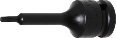 Kracht dopsleutelbit | lengte 75 mm | 12,5 mm (1/2") | T-profiel (voor Torx) T20 