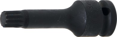 Kracht dopsleutelbit | lengte 75 mm | 12,5 mm (1/2") | veeltand (voor XZN) M12 