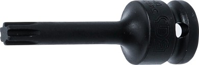 Kraft-Bit-Einsatz | Länge 75 mm | Antrieb Innenvierkant 12,5 mm (1/2") | Keil-Profil (für RIBE) M9 