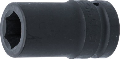 Kraft-Steckschlüssel-Einsatz Sechskant, tief | Antrieb Innenvierkant 25 mm (1") | SW 27 mm 