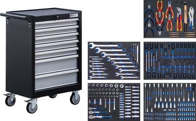 Workshop Trolley | 7 Drawers | with 246 Tools 