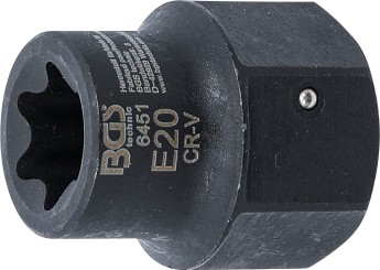 Brake Calliper Socket | E-Type (for Torx) | for MAN, TGL | 30 mm Drive | E20 
