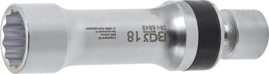 Kloubová nástrčná hlavice na zapalovací svíčky, dvanáctihranná s přídržnou pružinou | vnitřní čtyřhran 10 mm (3/8") | 18 mm 