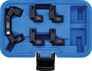 Conjunto de chaves para tubos | flexíveis | 5 cabeças intercambiáveis | Entrada 10 mm (3/8") | 11 - 17 mm 