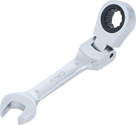 Spärring-U-nyckel | kort | vinkelbar | 8 mm 