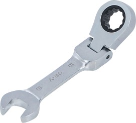 Ustavljački okasto-viličasti ključ | kratki | podesiv | 10 mm 