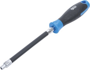Chave de fendas flexível com cabo redondo | Perfil em E E6 | Comprimento da lâmina 150 mm 