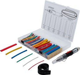 Mini Hot Gas Burner with Shrink Tube Assortment | coloured | with piezo ignition | 162 pcs. 