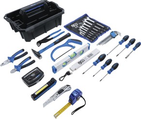 Caja de herramientas | plástico | incluido el surtido de herramientas | 66 piezas 