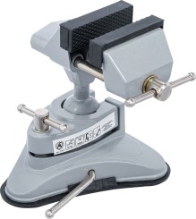 Table Bench Vice | rotatable | Jaws 70 mm | with Vacuum Suction Base 