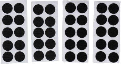 Puntos de cinta adhesiva | autoadhesivos | negro | 40 piezas 