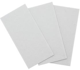 Almofadas de feltro | Placas | branco | 100 x 200 mm | 3 peças 