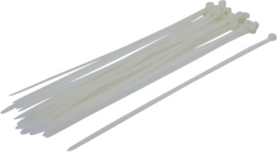 Asortiman kabelskih vezica | bijele | 8,0 x 400 mm | 30 kom. 