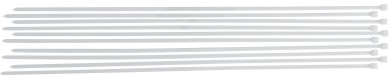 Souprava vázacích pásek | bílé | 8,0 x 800 mm | 10dílná 
