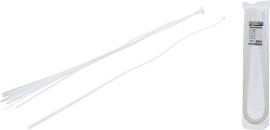 Set coliere pentru cablu | alb | 8,0 x 1000 mm | 10 piese 